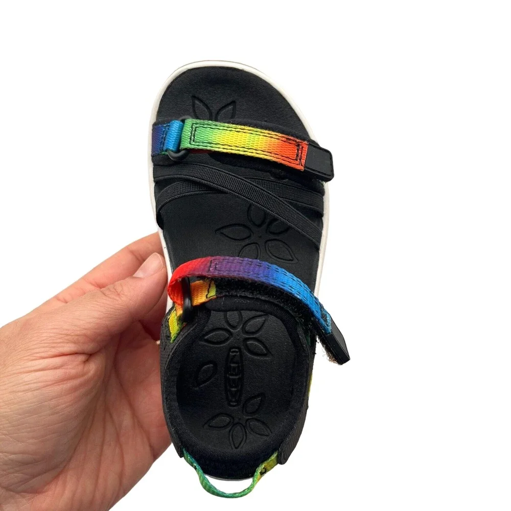 Keen Toddler Girls‎ Outdoor Sandals Size 8 Black-Multi Adjustable Water Friendly
